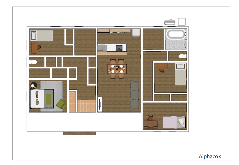 Sketchupで作成した平面図